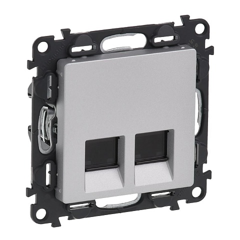 Legrand Valena LIFE DIY Алюм Розетка комп(RJ45) 2-ая 6 кат UTP