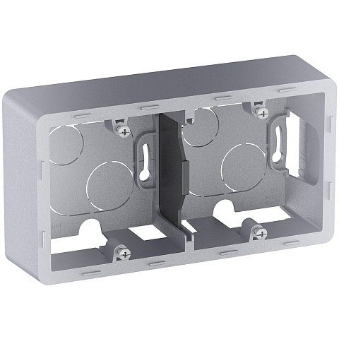 Legrand INSPIRIA Алюминий Коробка накладного монтажа - 2 поста