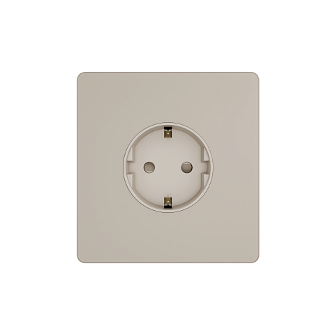 Systeme Electric Systeme Infinity Песчаный берег Розетка с заземлением со шторками, 16А