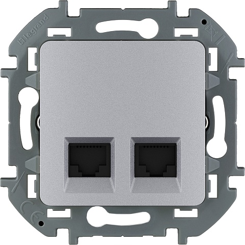 Legrand INSPIRIA Алюминий Двойная розетка RJ 45 - категория 6 - UTP