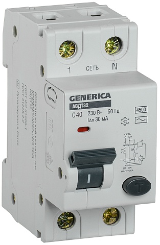 IEK GENERICA Диф.автомат АВДТ 32 C40