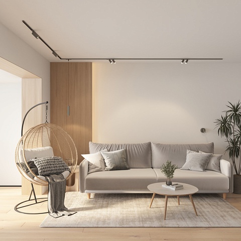 Denkirs DK5742-DN Светильник для трека SHINE SPOT со светодиодом, D35*H100, 48V DC, 8W*2 , RA≥90, 3000K, IP20, темный никель, алюминий