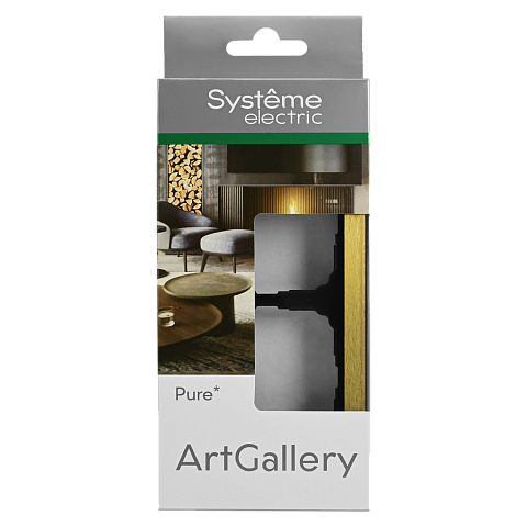 Systeme Electric ArtGallery Pure Металл Золото Рамка 2-ая