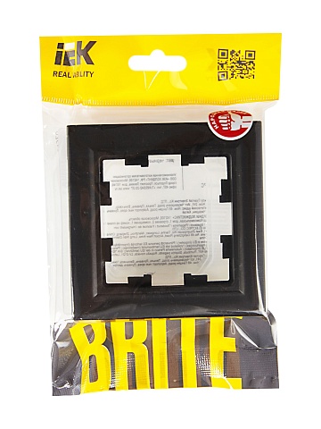 IEK BRITE Рамка 1-местная IP44 РУ-1-БрЧ-44 черный