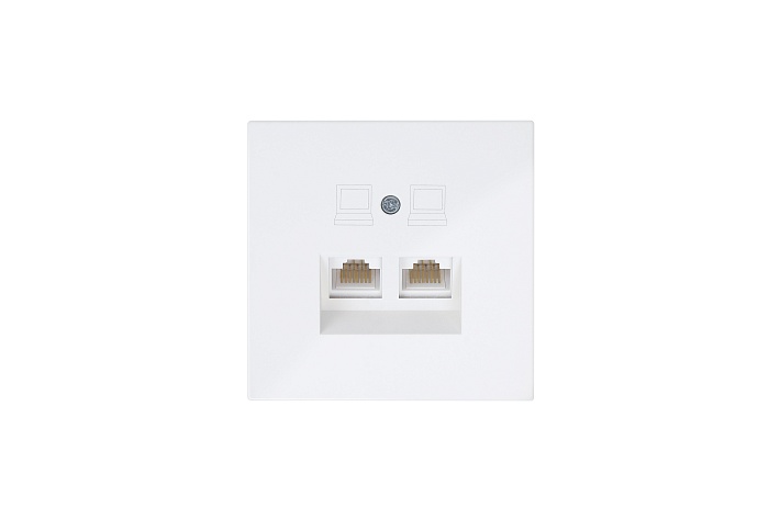Jasmart FD Белый глянцевый Розетка RJ45 2-ая