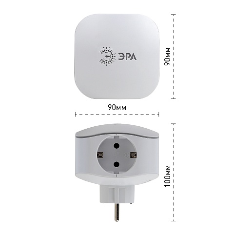 ЭРА Разветвитель электрический SP-3e-USB-2A на 3 розетки + 2 USB с заземлением со шторками 16А белый