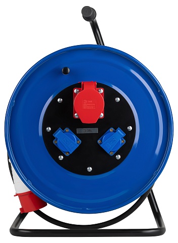 ЭРА Удлинитель силовой IND380-RM-3e-5x4-30m-IP44 380В на катушке 3 розетки 1xCEE 5P/2xSCHUKO 30м КГ 5х4 32A IP44
