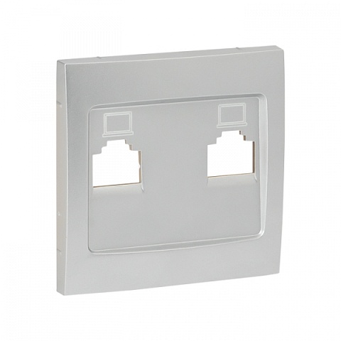 EKF PROxima Валенсия лицевая панель розетки RJ-45 1-местная сталь