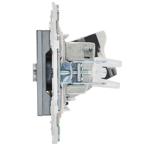 IEK SKANDY Никель Розетка двойная TV+RJ45 кат.6E SK-A15N