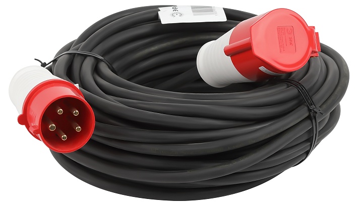 ЭРА Удлинитель силовой IND380-U-1e-5x2,5-20m-IP44 на 380В в бухте 1 розетка CEE 5P 20м КГ 5х2,5 32A IP44