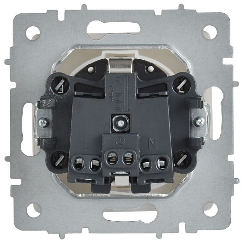IEK BRITE Роз. с з/к/ш с кр. 16А IP44 РСбш10-3-44-БрАБ а/б