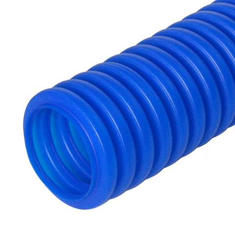 Промрукав Труба гофрированная ПНД защитная для МПТ (пешель) синяя д50/39,6 (15м/660м уп/пал)