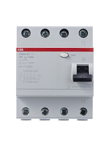 ABB FH204AC УЗО 4P 25A 30mA (AC)