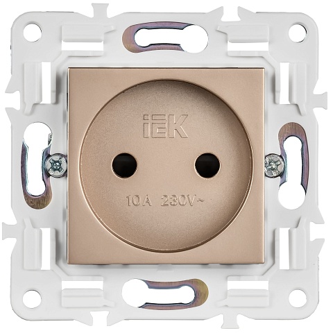 IEK SKANDY Песочный Розетка с/з с защитными шторками 16А SK-R04Sa