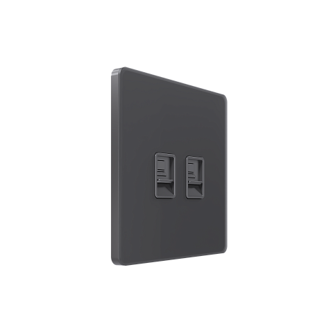 Systeme Electric Systeme Infinity Вулканический пепел Розетка информационная RJ-45 кат.5e 2-я