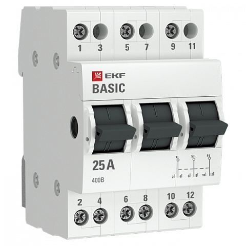 EKF Basic Трехпозиционный переключатель 3P 25А