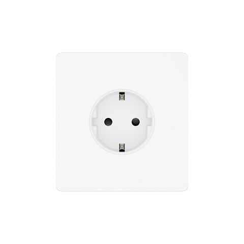 Systeme Electric Systeme Infinity Арктический лед Розетка с заземлением со шторками, 16А