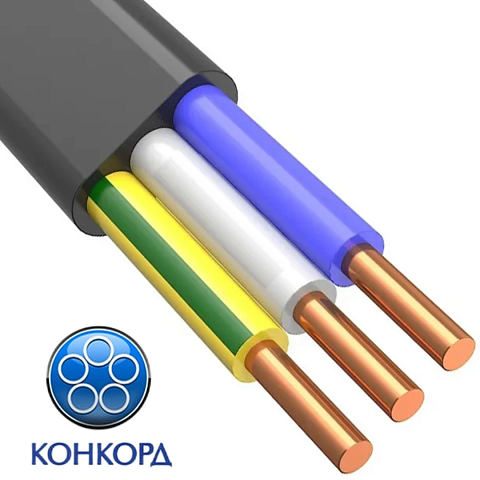 Кабель силовой ВВГ-Пнг(А)-LS 3x10мм² черный ГОСТ Конкорд