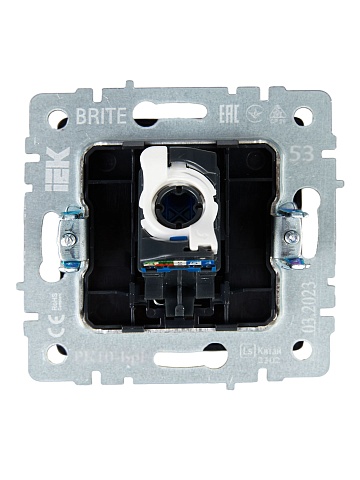 IEK BRITE Розетка компьютерная RJ45 кат.5E РК10-БрГ графит