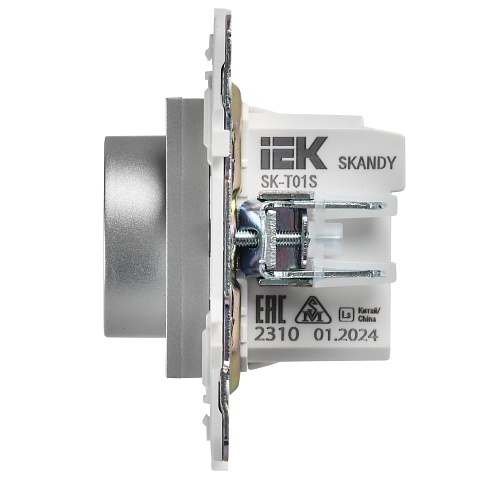 IEK SKANDY Серебряный Термостат электронный с индикацией SK-T01S