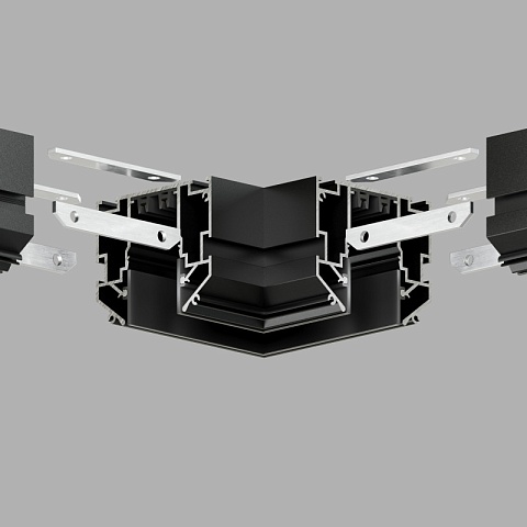Denkirs TR2026-BK Угловой элемент 90° трека SMART ONE, алюминий, черный
