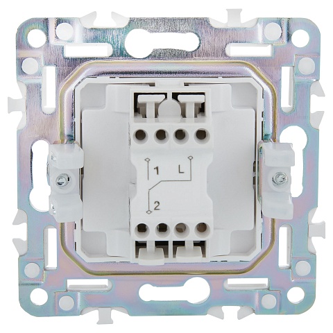 IEK SKANDY Графит Выключатель 1-клавишный проходной 10А SK-V02G