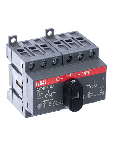 ABB OT40F3С Выключатель-разъединитель реверсивный 3Р 40А с ручкой управления 1SCA104913R1001