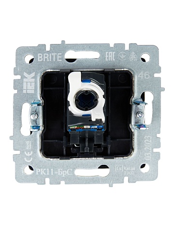 IEK BRITE BASE Сталь Розетка комп. RJ45 кат.6 РК11-БрС