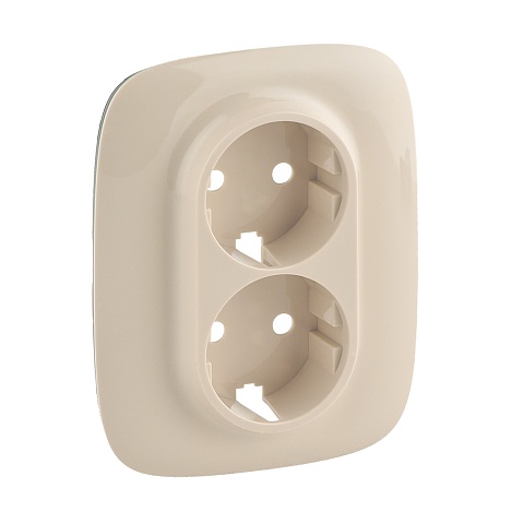 Legrand Valena ALLURE Сл.кость Накладка розетки с/з 2-ной