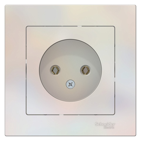 SE AtlasDesign Жемчуг Розетка б/з, 16А, в сборе