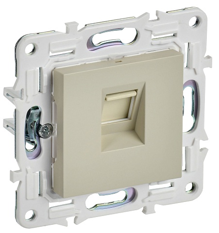 IEK SKANDY Бежевый Розетка компьютерная RJ45 кат.5E SK-K01B