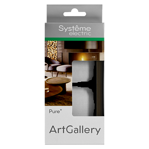 Systeme Electric ArtGallery Pure Органическое стекло Мокко Рамка 2-ая
