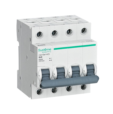 Systeme Electric City9 Set Автоматический выключатель (АВ) B 40А 4P 6kA 400В