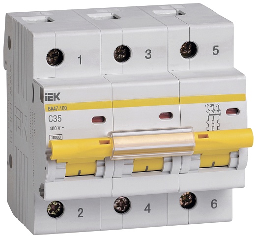 IEK Автоматический выключатель ВА 47-100 3Р 35А 10 кА х-ка С