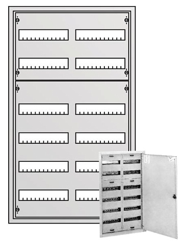 ABB Шкаф 144 мод. в нишу 1014х615х125 CU26V