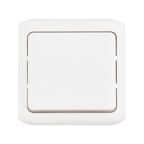 Legrand Quteo Белый Выключат 1-клавишный IP44 10А