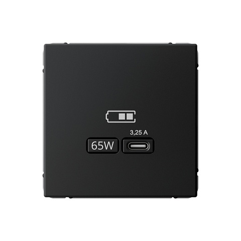 Systeme Electric ArtGallery Карбон USB Розетка тип-С 65Вт высокоскор.заряд. QC, PD, механизм