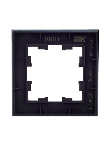 IEK BRITE Рамка 1-мест. РУ-1-2-БрТБ стекло бр.