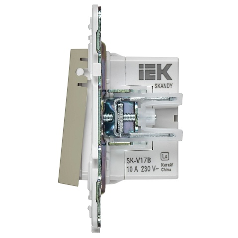 IEK SKANDY Бежевый Кнопка звонка с индикацией для отелей 10А SK-V17B