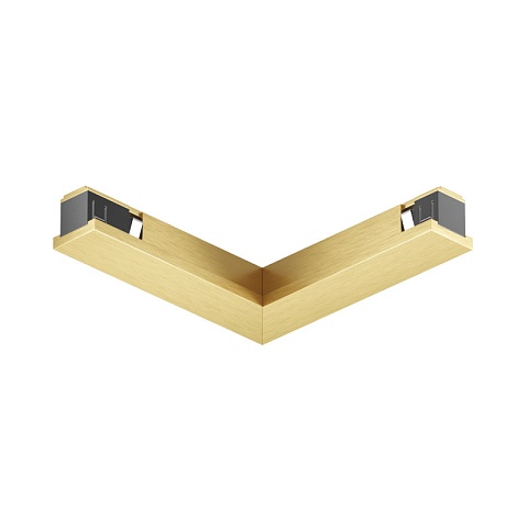 Denkirs TR5723-SB Электрический коннектор 90° потолок-потолок, для трека SHINE BASE, сатинированная латунь, алюминий