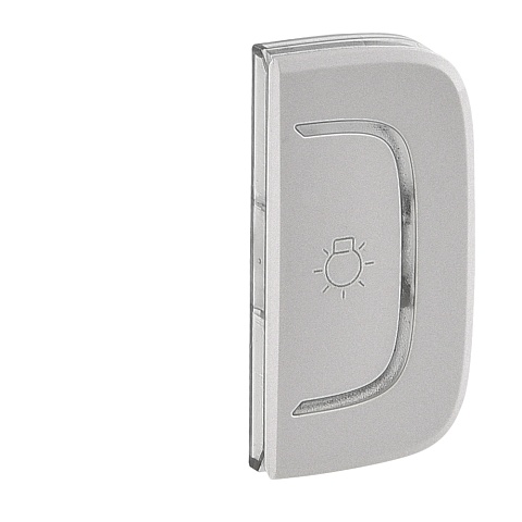 Legrand Valena ALLURE Алюм MyHome Накладка для мех. BUS/SCS с симв "Освещение" 1 мод, уст справа