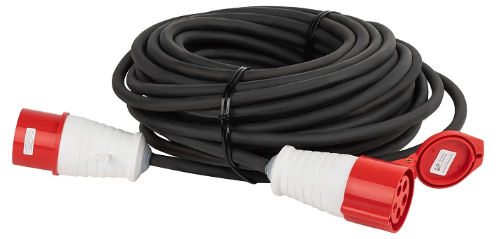 ЭРА Удлинитель силовой IND380-U-1e-5x4-10m-IP44 на 380В в бухте 1 розетка CEE 5P 10м КГ 5х4 32A IP44