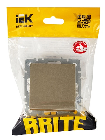IEK BRITE Выключ. 1-кл. перекр. 10А ВС10-1-3-БрШ шамп.
