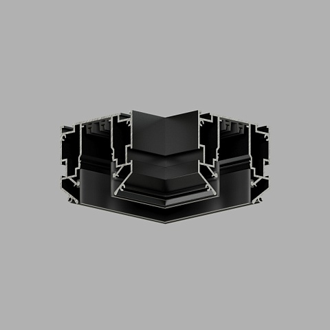 Denkirs TR2026-BK Угловой элемент 90° трека SMART ONE, алюминий, черный