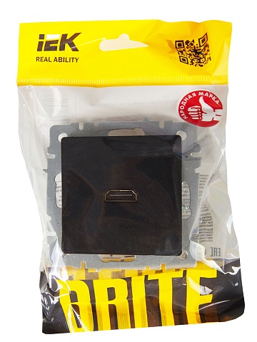 IEK BRITE Розетка HDMI РHDMI-0-БрЧ черный