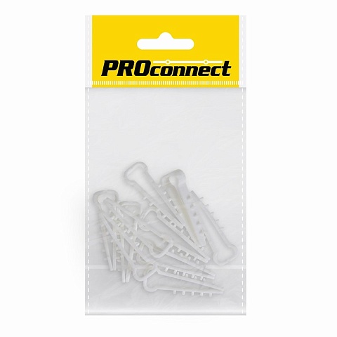 PROconnect Дюбель-хомут PROconnect 5-10, белый, прямоугольный, 10 шт.