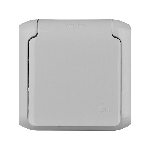 Legrand Quteo Сер Розетка с/з с шт IP44