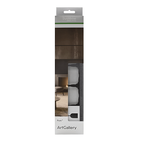 Systeme Electric ArtGallery Pure Камень Графит Рамка 5-ая