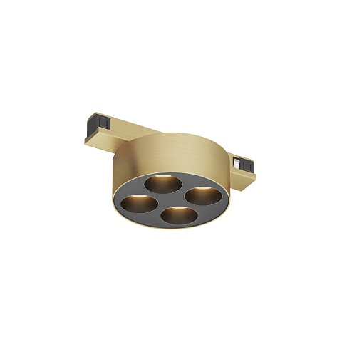 Denkirs DK5772-SB Светильник для трека SHINE GRILL со светодиодом, D74*H28, 48V DC, 6W, RA≥90, 3000K, IP20, сатинированная латунь, алюминий