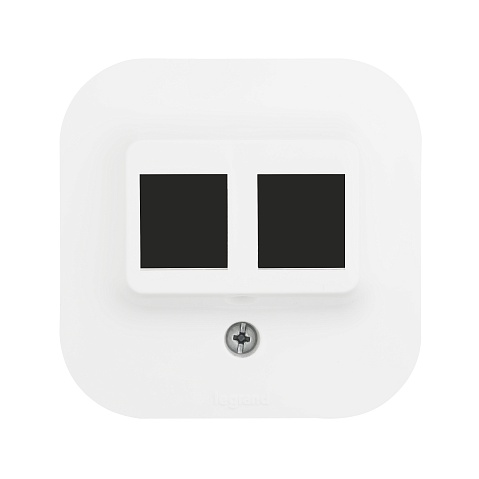 Legrand Quteo Белый Адаптер для 1 или 2 роз. RJ45 Keystone